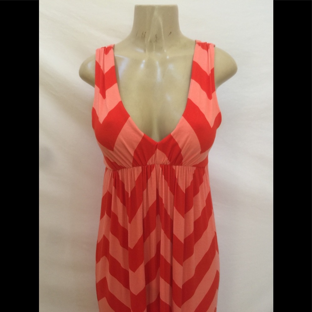 J. Crew Size Medium Chevron Pattern Maxi Dress - image 2